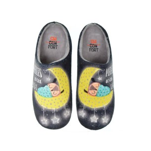 20356 CMConfort Zapatilla Casa Zapatilla estar por casa. Destalonada en textil muy suave y plantilla acolchada para un máximo co