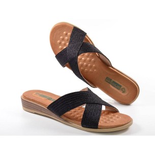 19054 Amarpies Zueco Chancla tipo Zueco en cuerda trenzada, planta muy confortable , piso cuña muy flexible. Ideal para el dio a 2