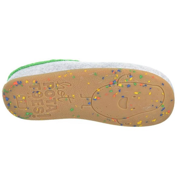 Navan Potatoes Zapatilla Casa Zapatillas destalonadas estampado de fieltro reciclado. Planta afelpada de tejido poliéster. Plant