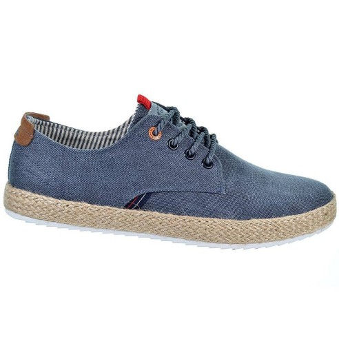 170837 Refresh  Zapato casual de lona con forro en textil y cordones ajustables. Piso de yute con suela de goma
