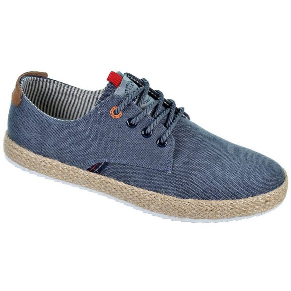 170837 Refresh  Zapato casual de lona con forro en textil y cordones ajustables. Piso de yute con suela de goma