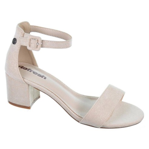 170789 Refresh Sandalia en textil y forrado interior textil. Cierre en pulsera con hebilla regulable. Suela en sintético y tacón