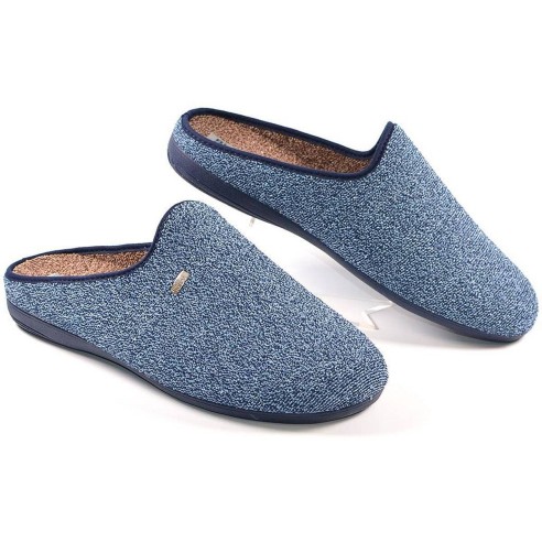 13501 Biorelax Zapatilla Casa destalonada, fabricada en textil muy suave y plantilla extraíble acolchada Suela antideslizante