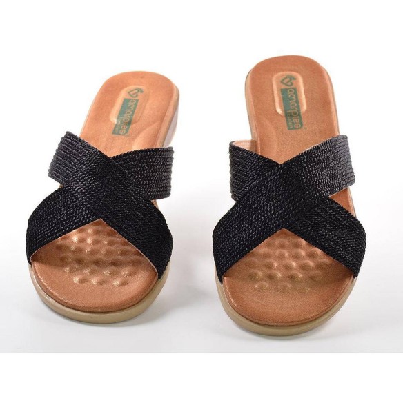 19054 Amarpies Zueco Chancla tipo Zueco en cuerda trenzada, planta muy confortable , piso cuña muy flexible. Ideal para el dio a