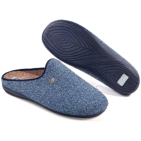 13501 Biorelax Zapatilla Casa destalonada, fabricada en textil muy suave y plantilla extraíble acolchada Suela antideslizante