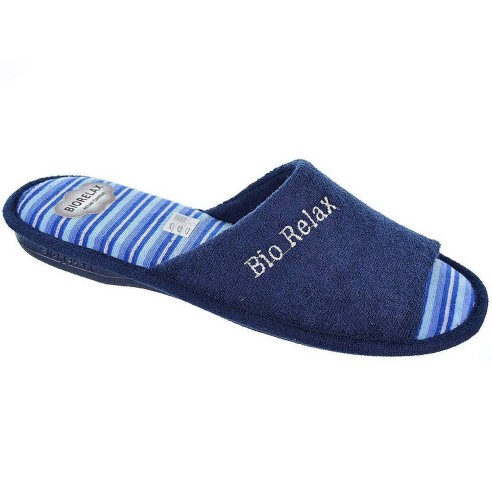 1461 Biorelax Zapatilla destalonada estar por casa. Puntera abierta en textil transpirable. antideslizante. Pies delicados.