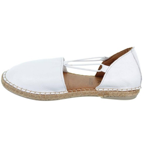 Carla Top3 Camping Piel Alpargata con elásticos. Forro textil, plantilla piel acolchada suela de goma con yute.