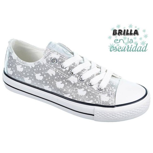 Conguitos Zapatilla Textil 128321Niña . En metalizado, con estampado que brillan en la oscuridad. Forro interior textil