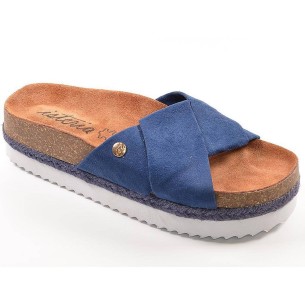 9044 Isteria Zueco Sandalia Zueco antelina con planta bío en piel y suela con plataforma de eva termo conformada. En animal prin 2