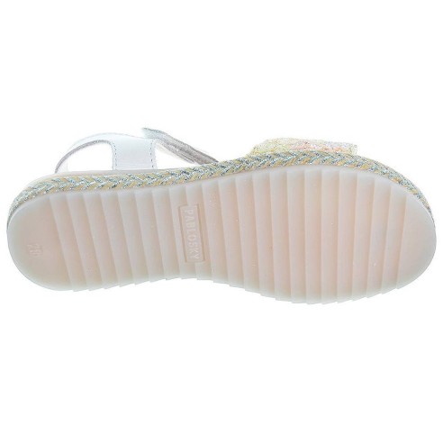 420908 Pablosky Sandalia textil piel cierre en velcro. Plantilla textil acolchada antibacterias. Suela goma perfil yute