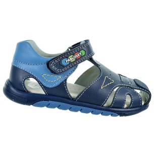 026121 Pablosky Sandalia en piel. velcro plantilla acolchada absorbente y anti bacterias. Piso de goma