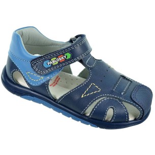 026121 Pablosky Sandalia en piel. velcro plantilla acolchada absorbente y anti bacterias. Piso de goma 2