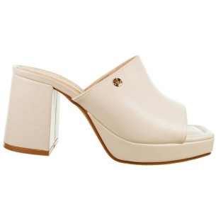 Isteria Zueco Plataforma 23028 Mujer, forrada de 2cm aprox. y tacón de 7,5cm. aprox.