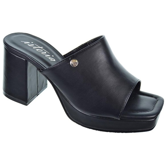 Isteria Zueco Plataforma 23028 Mujer, forrada de 2cm aprox. y tacón de 7,5cm. aprox.