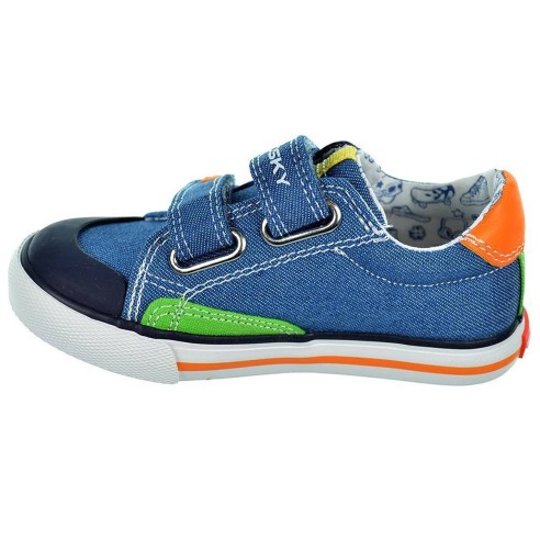 971511 Pablosky Zapatilla Lona. forro en tejido, plantilla de piel extraíble. Doble velcro. Piso de goma antideslizante