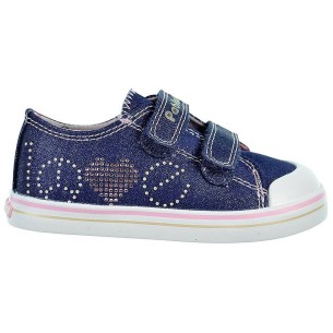 972221 Pablosky Zapatilla Lona. forro textil y plantilla extraíble, Doble velcro. Puntera de goma reforzada. Antideslizante