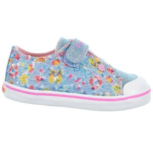 972311 Pablosky Zapatilla lona, forro textil y plantilla extraíble, cordones elásticos y velcro. Goma antideslizante, flexible