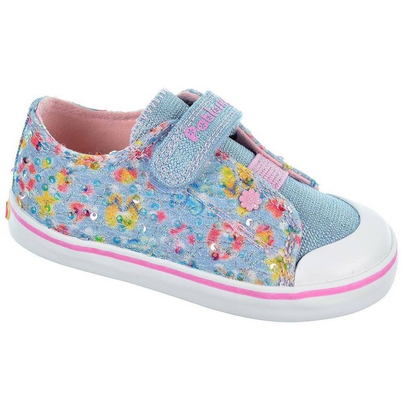 972311 Pablosky Zapatilla lona, forro textil y plantilla extraíble, cordones elásticos y velcro. Goma antideslizante, flexible