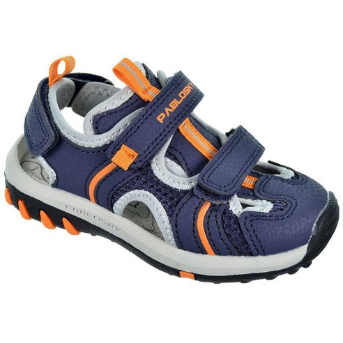 973420 Pablosky Sandalia Niño. Sintético y textil. Forro textil. Plantilla acolchada. Velcro en empeine y talón. antideslizante