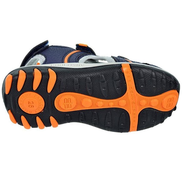 973420 Pablosky Sandalia Niño. Sintético y textil. Forro textil. Plantilla acolchada. Velcro en empeine y talón. antideslizante