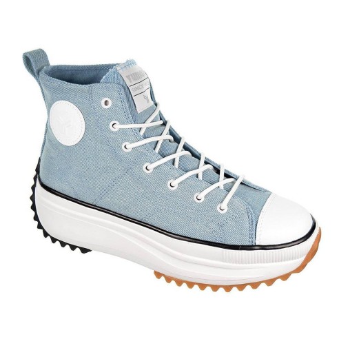 Mia Yumas Botín en lona, forro textil y plantilla confort látex. Con cordones. Entresuela de Eva y piso de goma antideslizante.