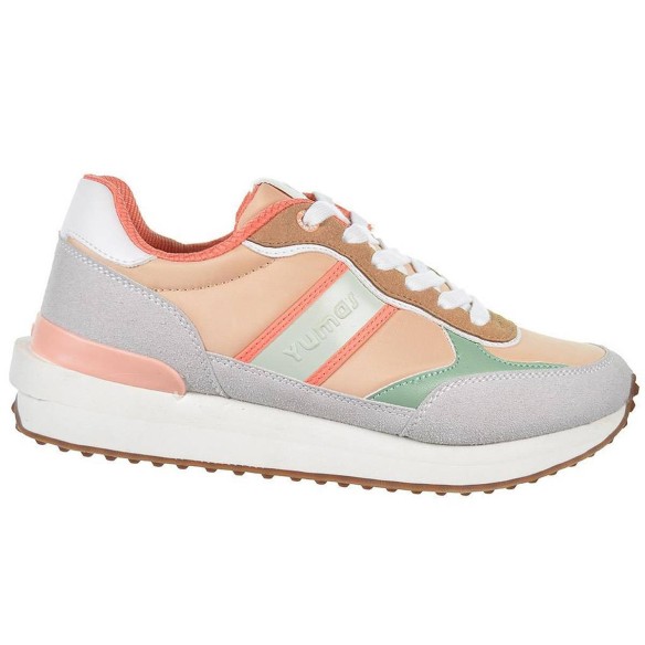 Bruny Yumas Sneaker serraje sintético y nylon, forro textil acolchado transpirable, plantilla confort . cordones. Suela caucho