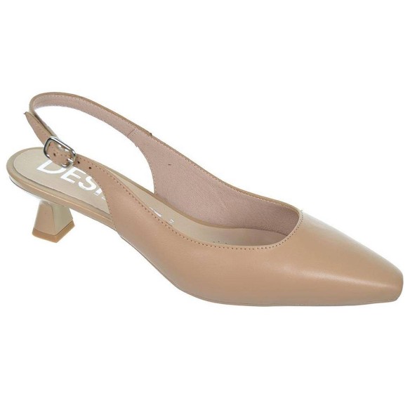 Elba3 Desireé Zapato piel destalonado. Hebilla en talón. Plantilla  acolchada transpirable. Tacón de 4,5cm. antideslizante.