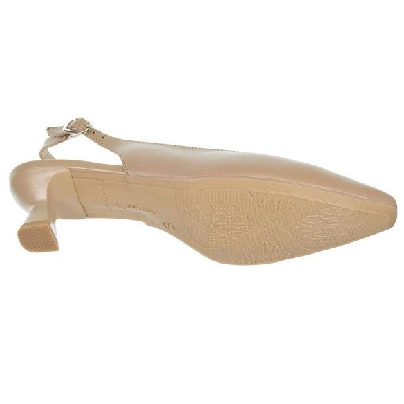 Elba3 Desireé Zapato piel destalonado. Hebilla en talón. Plantilla  acolchada transpirable. Tacón de 4,5cm. antideslizante.