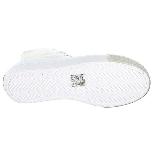 B&W Zapatilla Bota Lona caña alta, forro textil. Con cordones . Piso de plataforma y puntera de goma antideslizante.