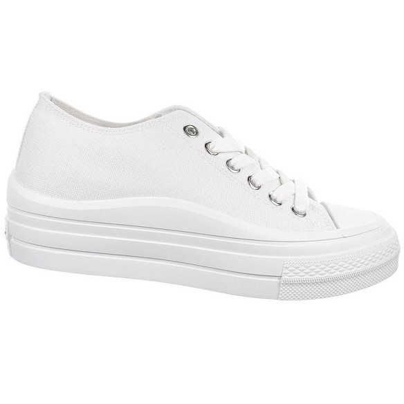 231000  Clavoy Sweden KLë Zapatilla de lona forro textil. Cierre cordones ajustables y piso plataforma con goma antideslizante.