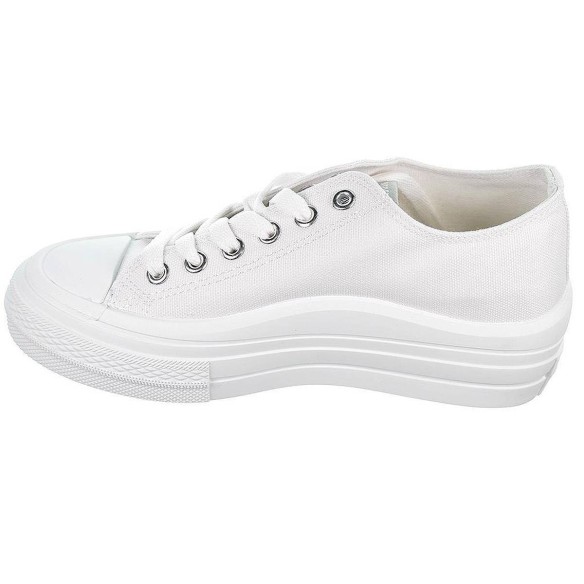 231000  Clavoy Sweden KLë Zapatilla de lona forro textil. Cierre cordones ajustables y piso plataforma con goma antideslizante.