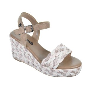 170529 Refresh Sandalia de rafia trenzada. Hebilla. Forro textil. Plantilla acolchada. Plataforma yute. cuña 8cm. Antideslizante 2