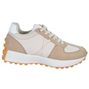 23005  D´Angela Sneaker textil y antelina, forro textil. Cordones. piso de goma con tacos antideslizante.