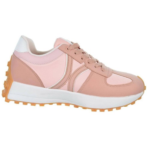 23005  D´Angela Sneaker textil y antelina, forro textil. Cordones. piso de goma con tacos antideslizante.