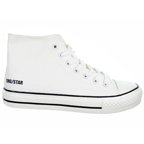 DNG Zapatilla Bota de lona. Forro interior textil. Cierre en cordones ajustables. Piso y puntera de goma antideslizante. Bambas