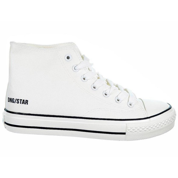 DNG Zapatilla Bota de lona. Forro interior textil. Cierre en cordones ajustables. Piso y puntera de goma antideslizante. Bambas