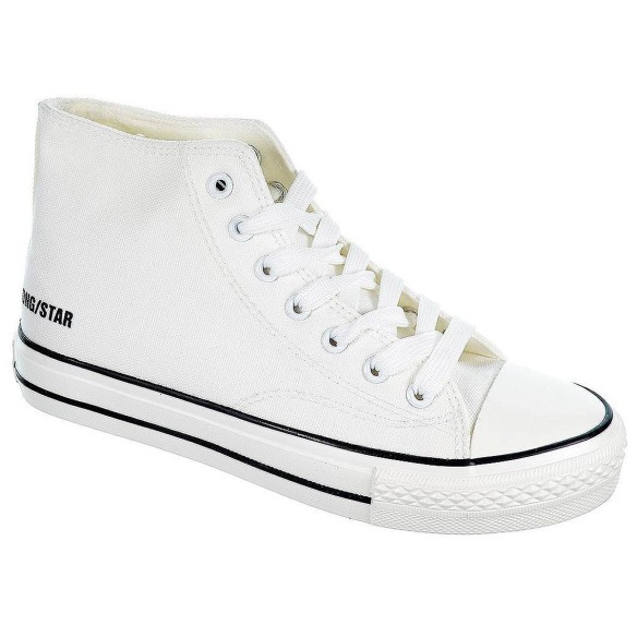 DNG Zapatilla Bota de lona. Forro interior textil. Cierre en cordones ajustables. Piso y puntera de goma antideslizante. Bambas