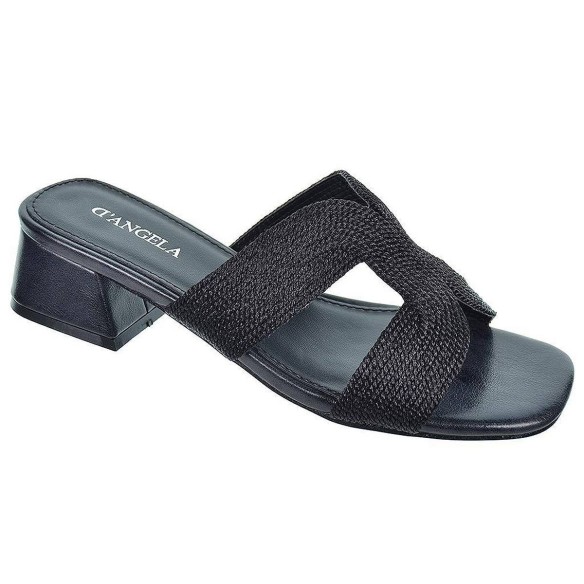 D´Angela Sandalia textil. Plantilla acolchada y tacón ancho con altura de 4cm.aprox. Para eventos y ceremonias.