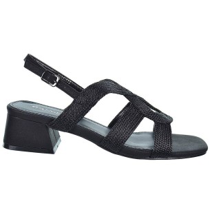 23108  D´Angela Sandalia textil. Cierre con hebilla regulable. Tacón ancho con altura de 5cm.aprox. Para eventos y ceremonias. 2