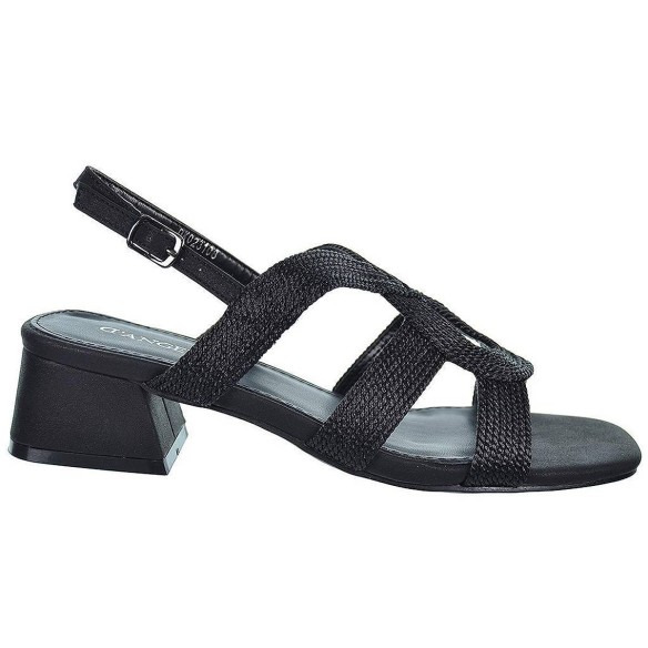 23108  D´Angela Sandalia textil. Cierre con hebilla regulable. Tacón ancho con altura de 5cm.aprox. Para eventos y ceremonias.