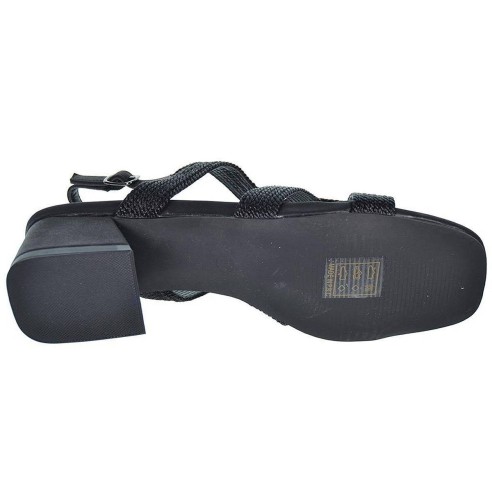 23108  D´Angela Sandalia textil. Cierre con hebilla regulable. Tacón ancho con altura de 5cm.aprox. Para eventos y ceremonias.