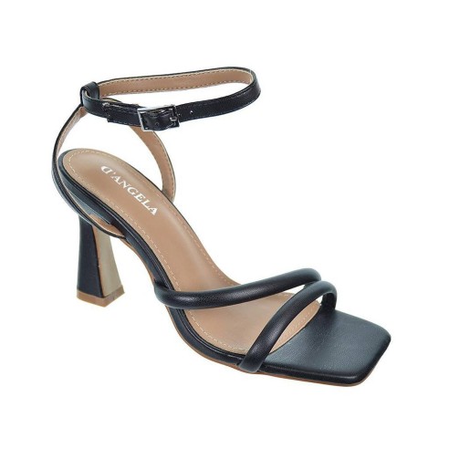 23075 D´Angela Sandalia sintético. Pulsera con hebilla. Piso con tacón forrado de 8cm. de altura. eventos o ceremonias.