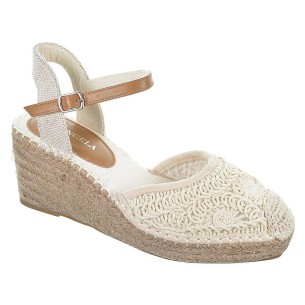 23085 D´Angela Alpargata textil trenzada, cierre en pulsera. Plantilla acolchada. Piso en yute con cuña de 7cm. Antideslizante. 2