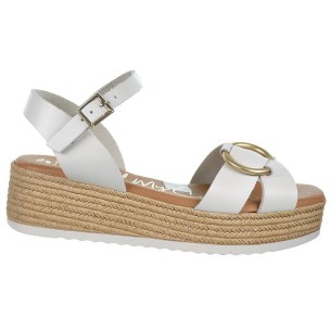 5210  Oh! My Sandals Sandalia piel. Plantilla confort y cierre en pulsera con hebilla. Plataforma e imitación yute, altura 4cm. 2
