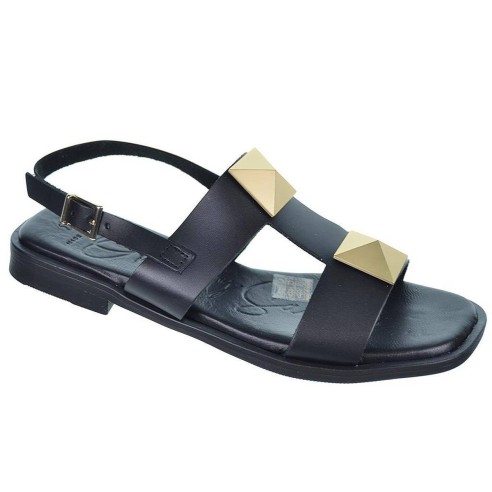 5159 Oh! My Sandals Sandalia piel con plantilla en piel acolchada. Cierre con hebilla regulable. Piso de goma antideslizante.