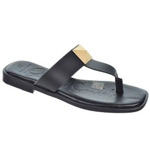 5158 Oh! My Sandals Esclava en piel Plantilla en piel acolchada. Antideslizante, con tacón de 3cm.de altura. 2