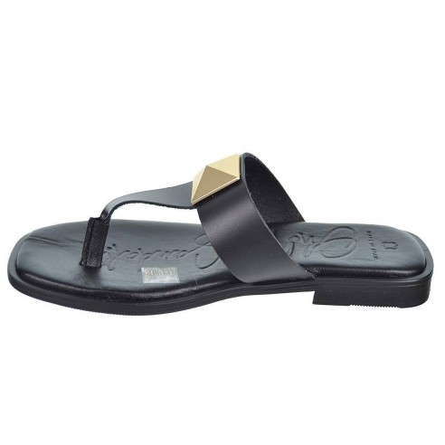 5158 Oh! My Sandals Esclava en piel Plantilla en piel acolchada. Antideslizante, con tacón de 3cm.de altura.