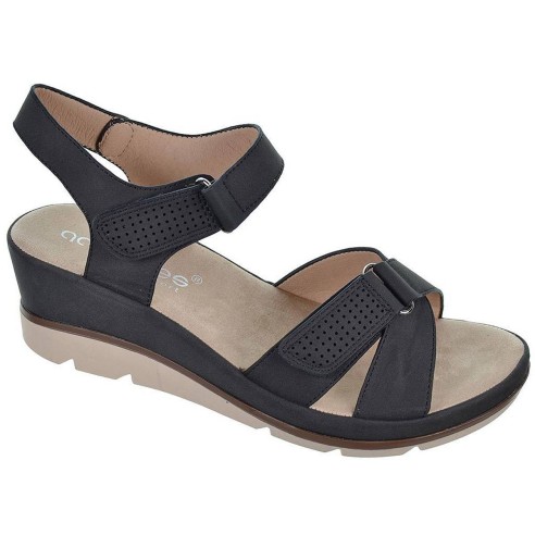 23533 Amarpies Sandalia sintético. Velcro en empeine y pulsera lateral. Planta confort. Plataforma de 5´5cm. con suela de caucho