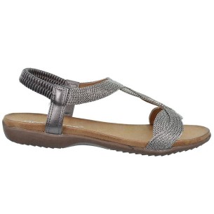 23572 Amarpies Sandalia textil y sintético y talón elástico, plantilla confort y suela de goma muy ligera y flexible. 2