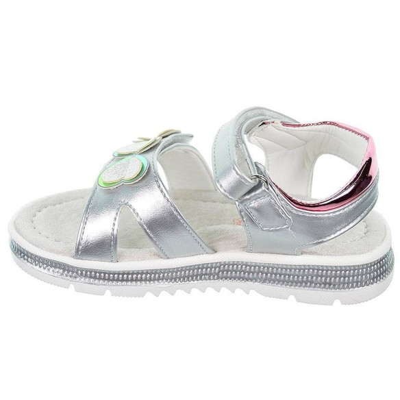 2309 Crecendo Sandalia sintética y plantilla de piel acolchada. Doble velcro en pala y pulsera ajustables. Para Verano.